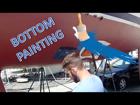 Ep. 32 - Painting the Yacht Hull, Fiberglass Hole Repair, Battery Issues