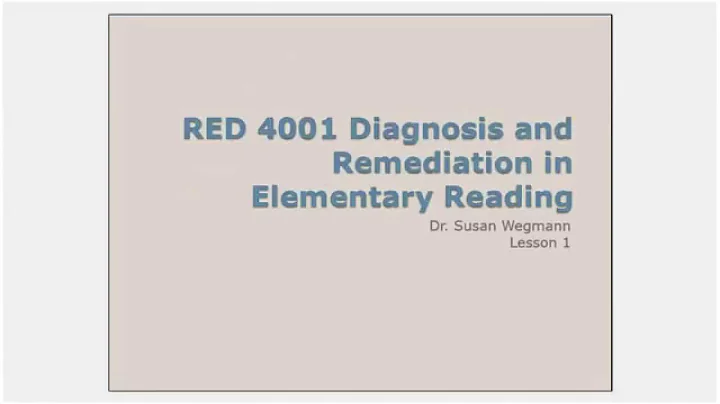 RED 4001 Lesson 1a   Wednesday, August 20, 2014 9 ...