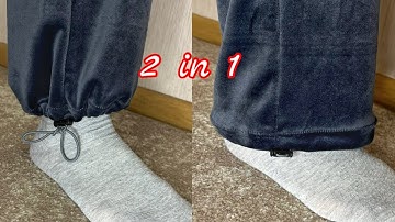 How to sew a drawstring at the bottom of trousers