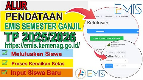 Alur Pendataan EMIS Semester Ganjil TP 2025/2026 | Synkron PDUM, Kenaikan Kelas dan Input Siswa Baru