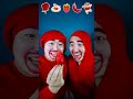 تحدي الأكل  طعام أحمر  جيلي فراولة فلفل حار الأكل 