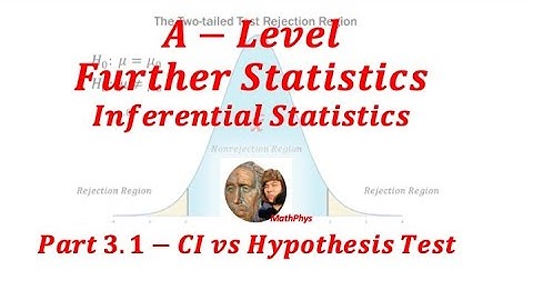 A-LEVEL FURTHER STATISTICS CONFIDENCE INTERVAL VS HYPOTHESIS TEST
