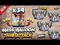 Mass BALLOON Attack (Town Hall 18) Clash of Clans | Best TH18 Attack Strategy With Balloon 2026 COC