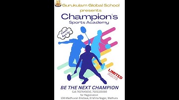 CHAMPIONS SPORTS ACADEMY by Gurukulam Global School #sports  #academy #school #mathura #bestschool