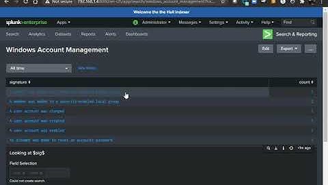 Splunk Windows Account Management overview and how to create this dashboard in your environment