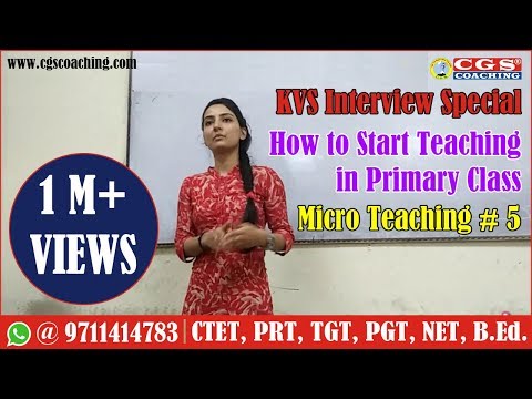 KVS Interview Special || How to start teaching in primary clLoans and universities || Micro Teaching # 5
