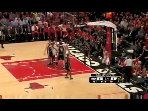 Paul George MONSTER Block on Derrick Rose (April 1...