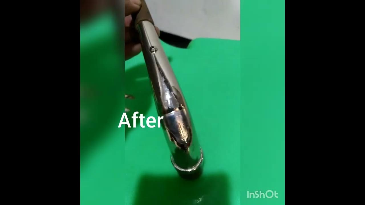 Dent work neck saxophone before and after by harryrepairs YouTube