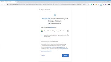 How to connect your Google Sheets account to your ManyChat