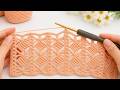 Beautiful Crochet Diamond Lace 🧶 Easy Mesh Pattern Tutorial