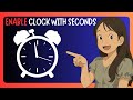 How To ENABLE A Clock Time With Seconds In Windows 11 PC Or Laptop