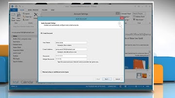 How to create a new e-mail account in Microsoft® Outlook 2013 on Windows® 8.1 PC