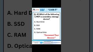 IIBF EXAM | CAIIB (IT) | NO 45 #shorts #CAIIBIT #geekybankers
