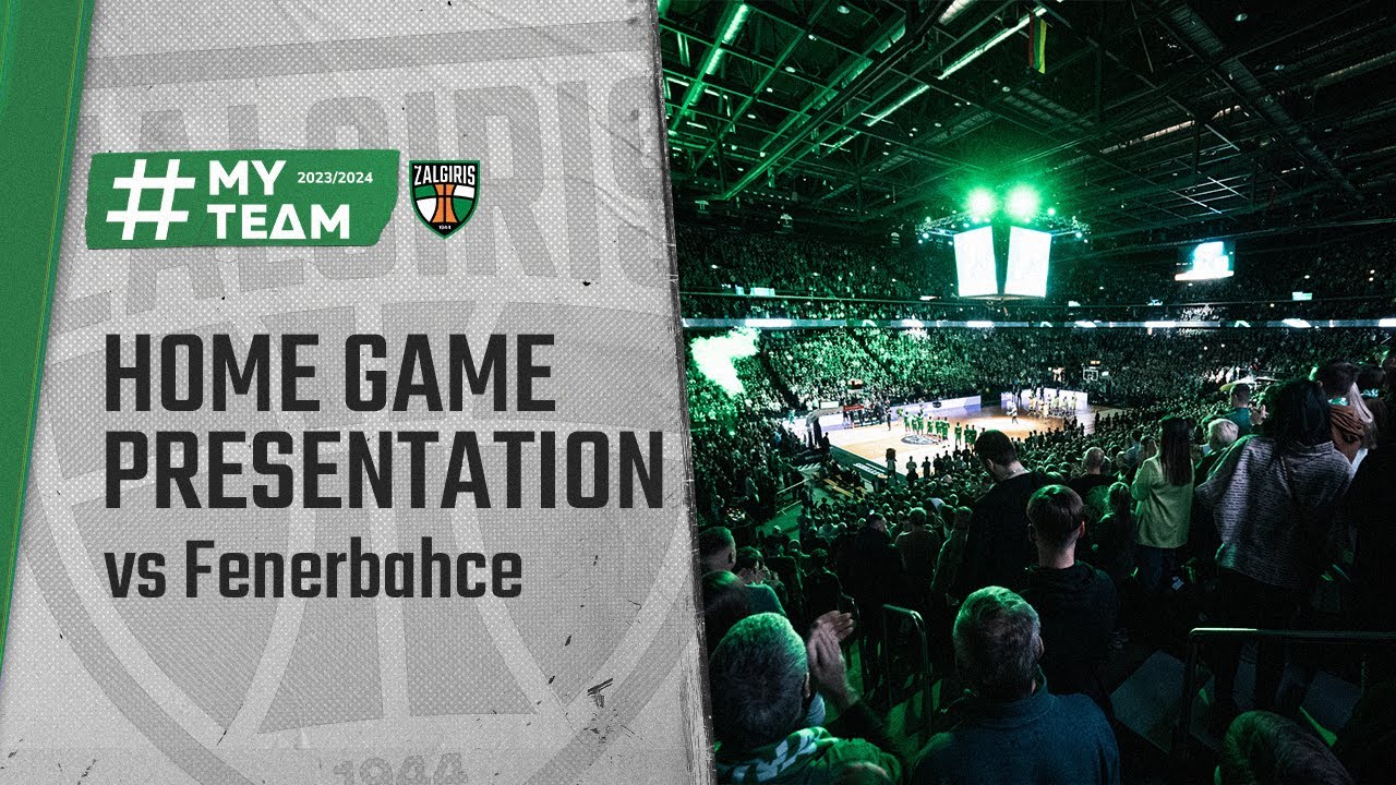 Žalgiris home game introduction vs. Fenerbahce