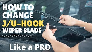 How to Install Windshield Wiper Blades J/U hook -  | 4S Professional | Extreme Silica Series II
