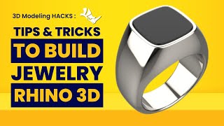 Sculpting Elegance: Onyx Signet Ring Jewelry CAD Design with Rhino 3D  A StepbyStep Guide #456