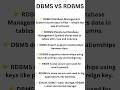 DBMS vs RDBMS — You’re Learning It WRONG! 🤯-DAY7 | #dbms #rdbms #shorts #Database #trending