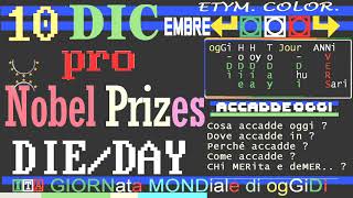 #PREMIos NOBEL DIE: 10 DICembre 2020-1901 Giornata consegna premi /Nobeldagen /Remise des prix Nobel