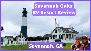 Savannah Oaks RV Resort Review  Savannah GA  Tybee Island, Crab Shack, Skidaway Island State Park