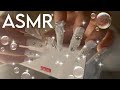 [SR3D]❄️真っ白キラキラネイルタッピング❄️and指かきand耳かき［ASMR］