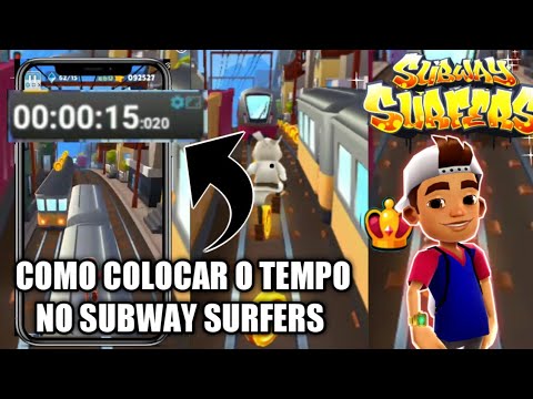 COMO USAR O CRONÔMETRO NO SUBWAY SURFERS, COLOCANDO TEMPO NA TELA, DESAFIO  DE 0 MOEDAS ( NO COINS ) 