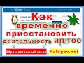 Приостановление деятельности ИП/ТОО. как подать правильно заявление чтобы не отказали.