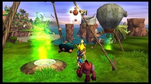 Jak and Daxter: The Precursor Legacy - Sentinel Beach part 4 - Unblock green eco vents