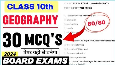 SST MCQs will come from here | Geography Class 10 Important MCQ 2024 | SST class 10 Digraj Sir