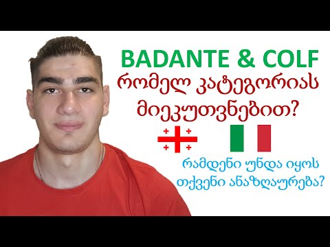 BADANTE \u0026 COLF კატეგორიების და ხელფასის ახსნა