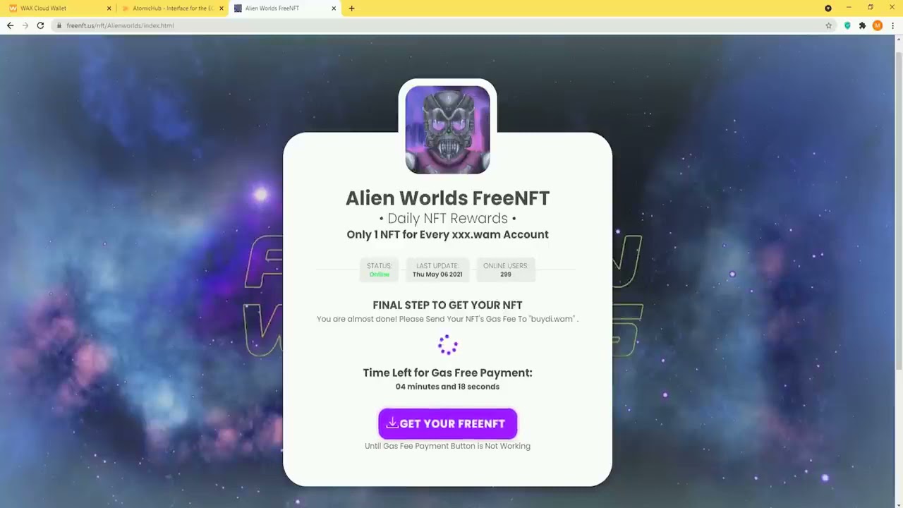 Alien Worlds BOT | Auto Mining Bot | NFT ALERT BOT SOON