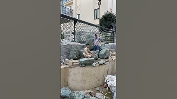 Cách làm thác nước Hồ cá sân vườn bằng đá xanh #zions #koi #nhadep #hocakoi #sanvuondep