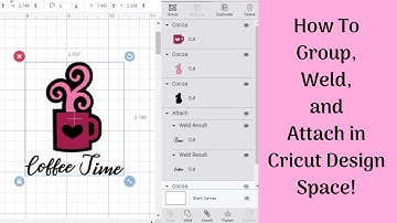Beginner Curicut Design Space Tutorial - How To Group, Weld An Attach!