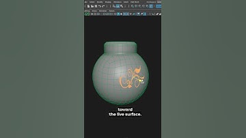 Snap Objects on Curved Surface | Maya One Click Trick #mayatutorial #modelingtips #shorts