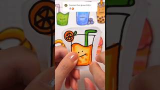 Making a 🍊🥤 Blank Face Sticker #diy