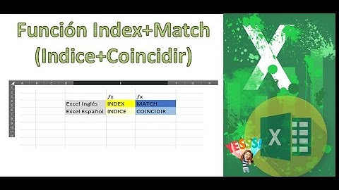 Excel   Función Index+Match Indice+Coincidir