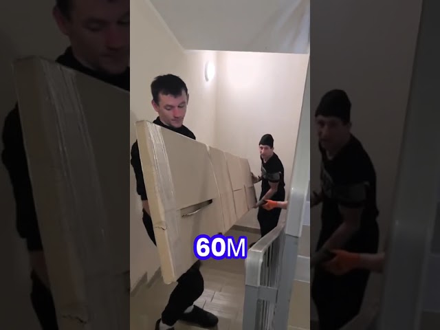 Подъем крупногабаритных грузов: Столешница 3.60 на этаж | FACCHINI.BY #столешницаминск #ремонт