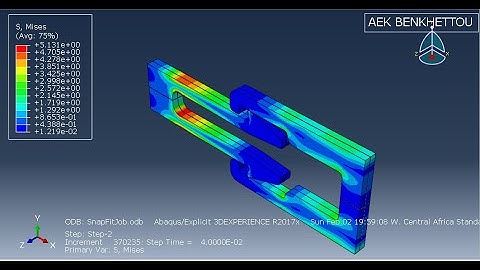 Abaqus Tutorial 7 : Snap-fit using the Explicit Solver