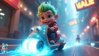 Zoom Zoom City! 🚀🌈 | Futuristic Kids Action Song | Fun, Fast & Musical Adventure