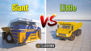 GIANT BelAZ Dump vs Little Dump Truck | Teardown