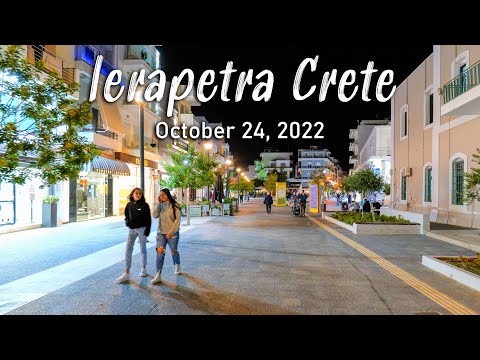 Ierapetra Crete, walking tour 4k, Greece 2022