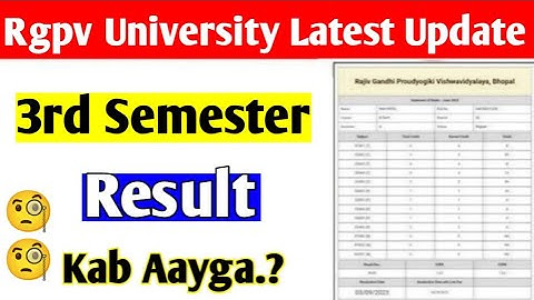 Rgpv 3rd semester result kab aayga 🧐.? // jaldi dekho