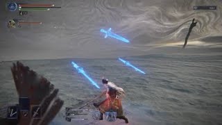 Revenant beating Libra with rocks (Elden Ring Nightreign)