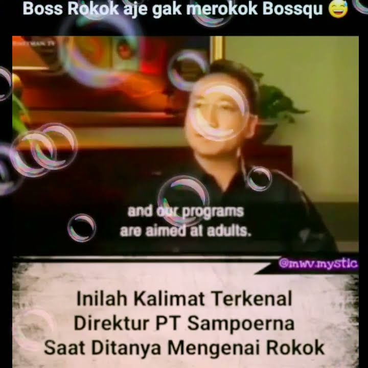 WONG LANANG GAK NGEROKOK GAK NGOPI - ALASAN DIRUT PT SAMPOERNA TIDAK MEROKOK