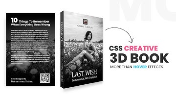 3D Book Hover Effects | Book Mockup Using CSS only