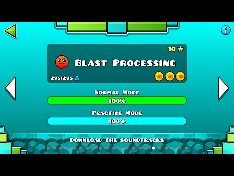 지오메트리 대쉬 "Blast Processing" 17단계 [100% 올코인 영상]