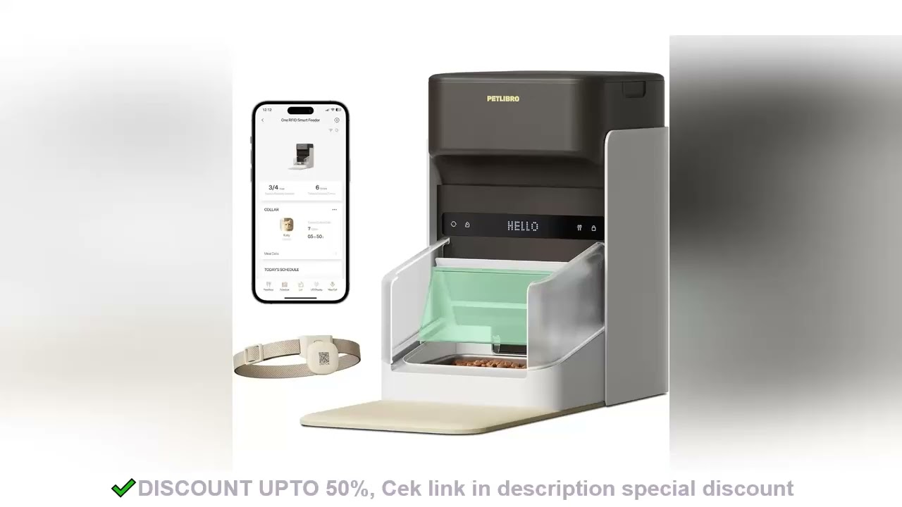 Upgraded RFID Automatic Cat Feeder, 5G Wi-Fi Automatic Pet Feeder, 3L Auto Cat Feeder App Control wi