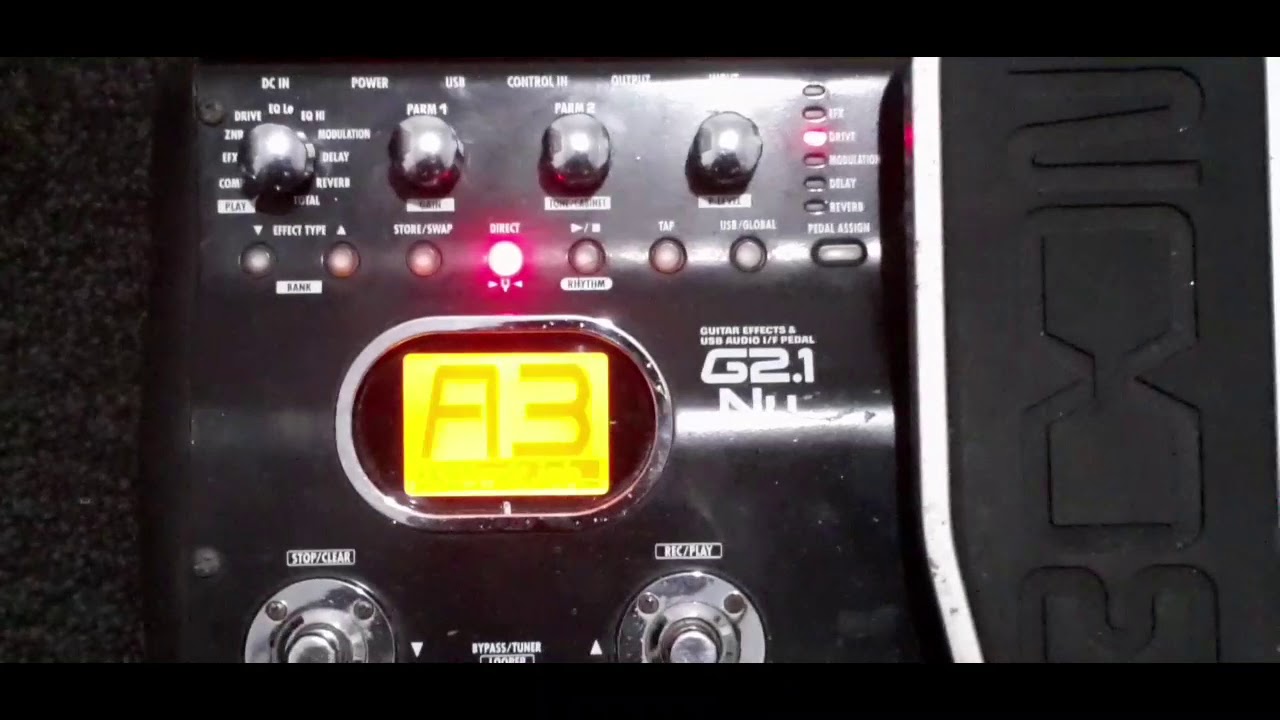 Timbre de ambiência na Zoom G2.1 nu