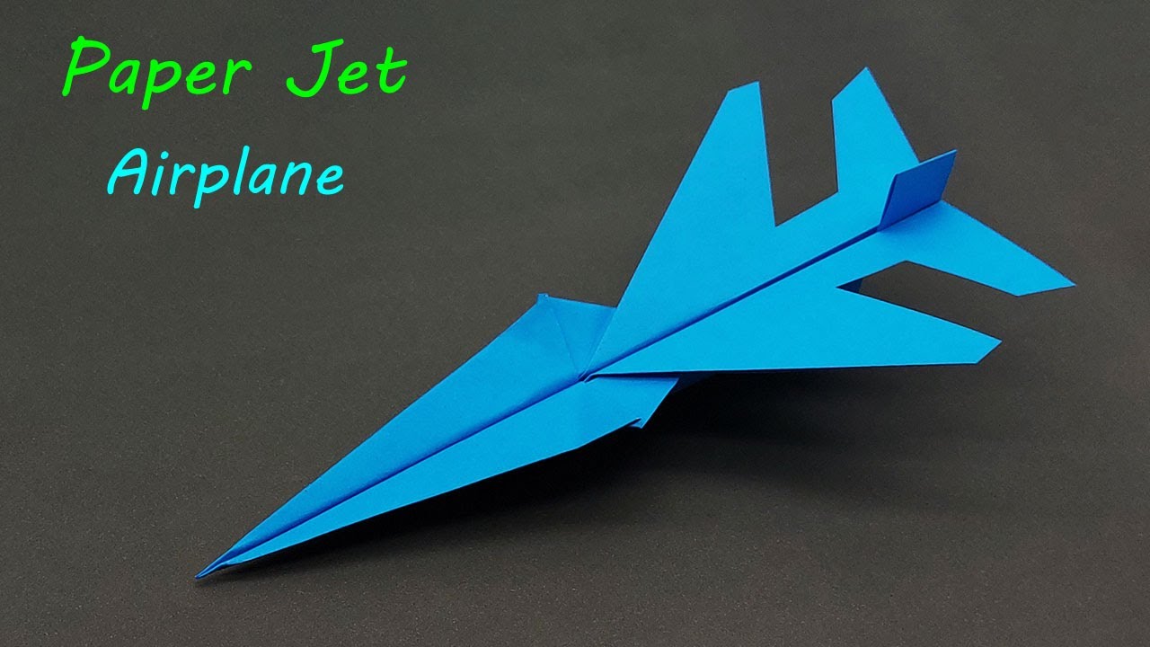 How to Make an Easy Jet Paper Airplane that Flies Really Far - YouTube