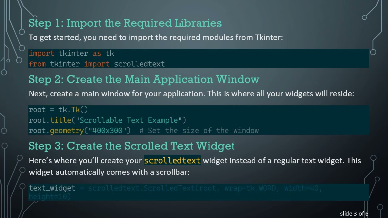How to Add a Scrollbar in a Text Widget Using Tkinter in Python