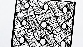 Zentangle art / Zentangle Patterns Easy #46